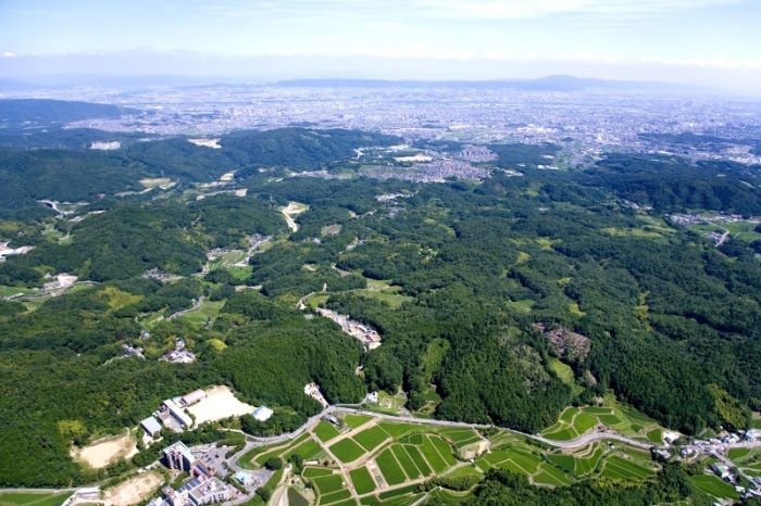 千提寺・下音羽地区航空写真