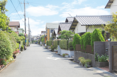 玉瀬町のまちなみ