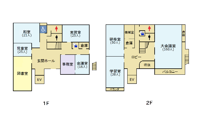 太田公民館の平面図
