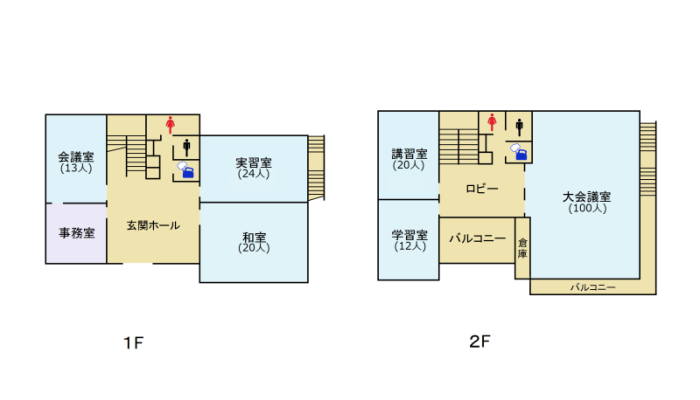 耳原公民館の平面図