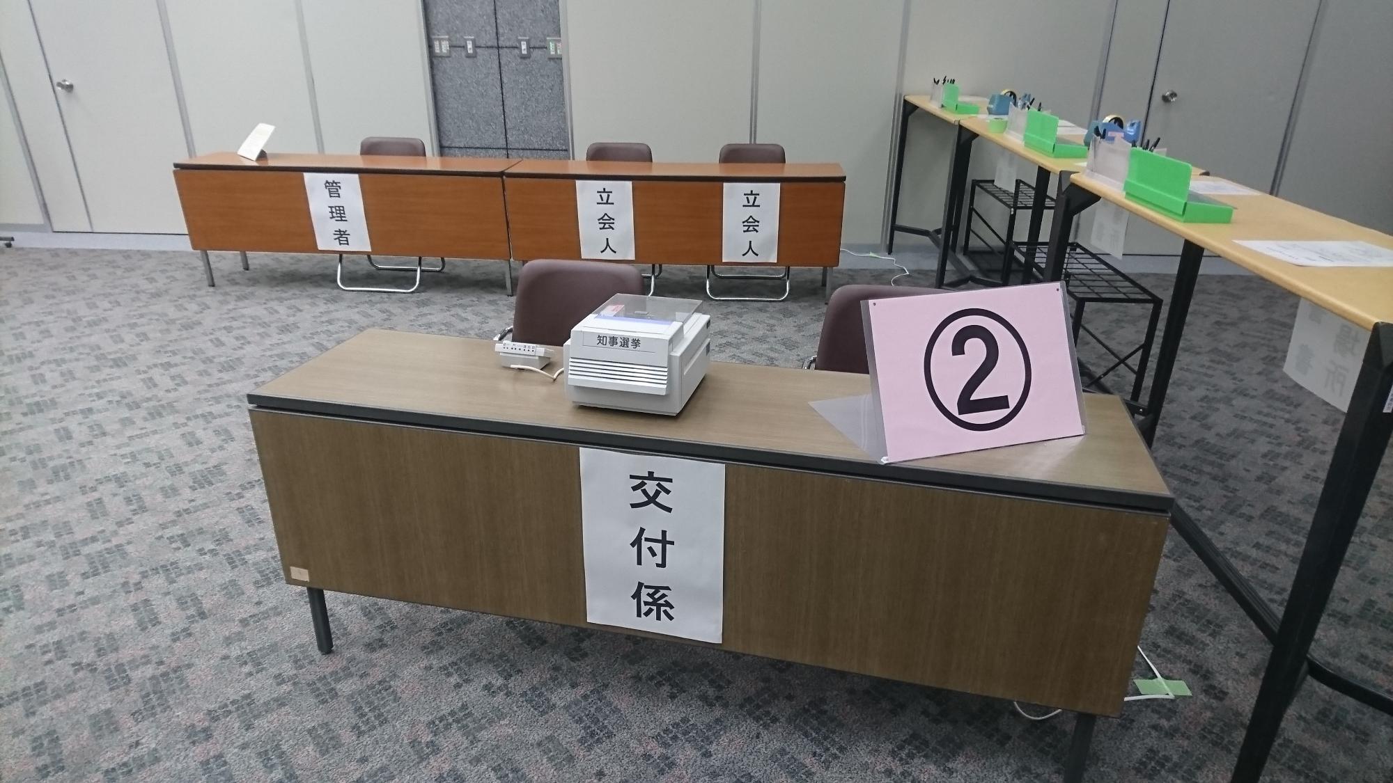 投票用紙交付係