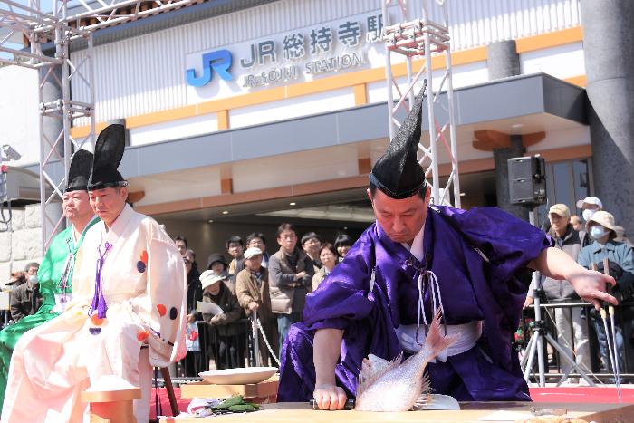 総持寺包丁式の様子