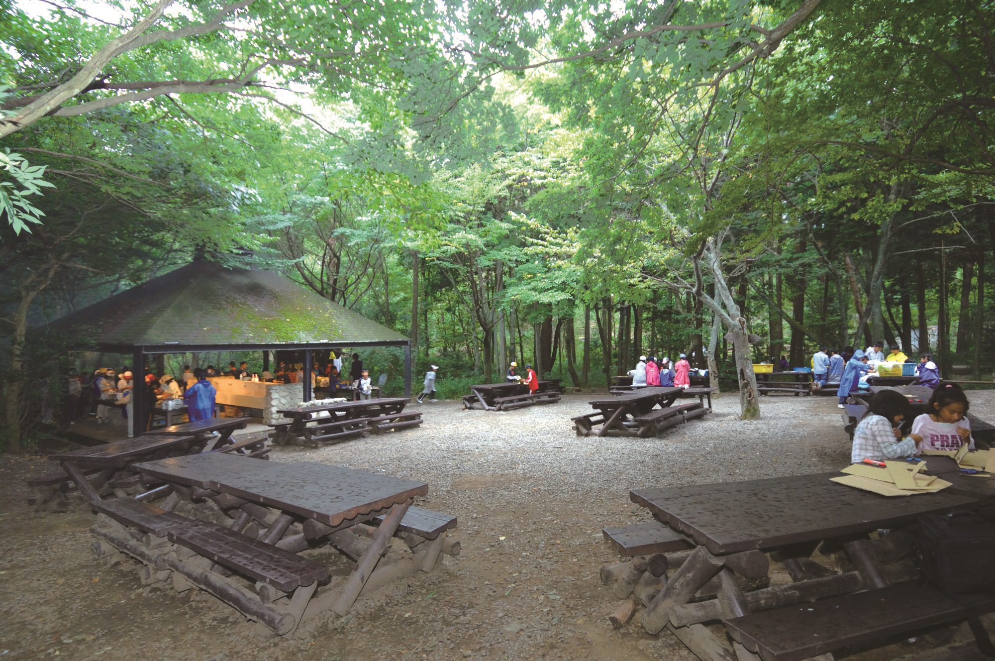 キャンプ場炊飯場