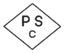 消費生活用製品安全法の特別特定製品につけるひし形のPSCマーク