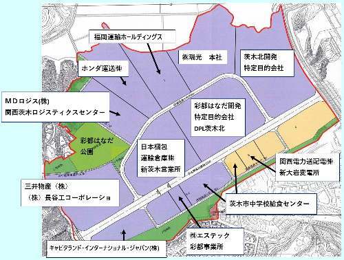 彩都はなだ立地企業位置図