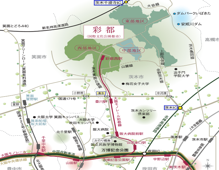 彩都アクセス図