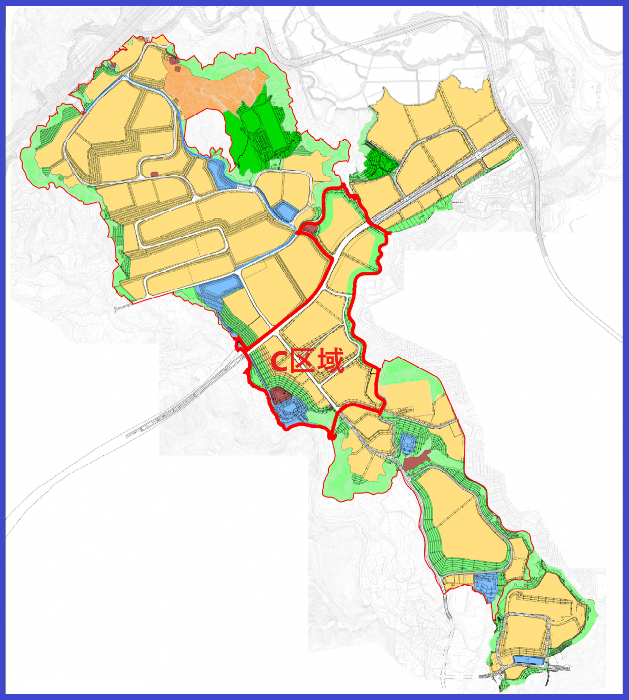 彩都東部地区C区域の位置図