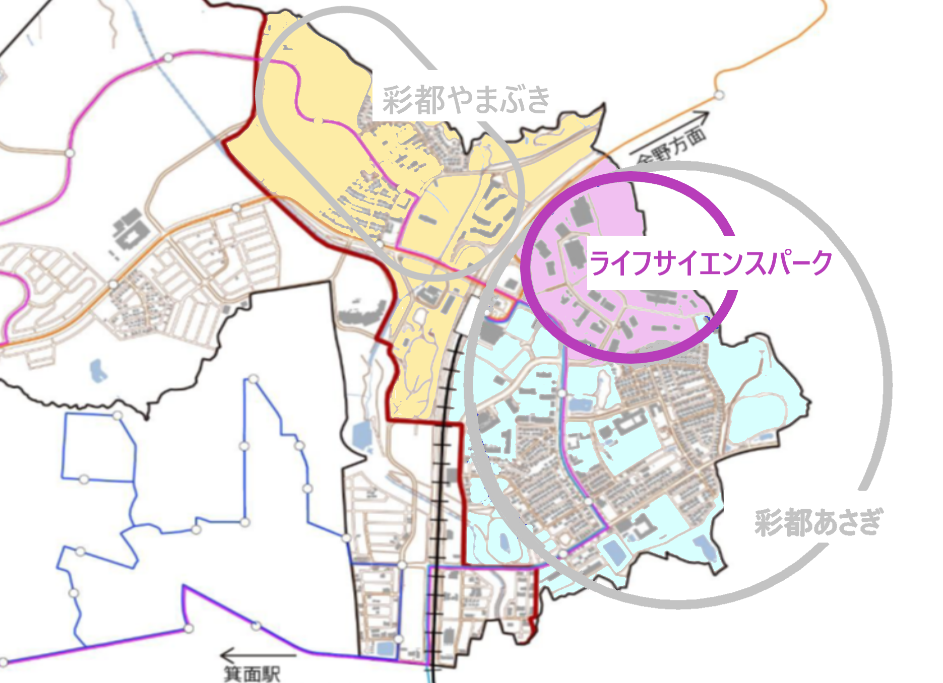 ライフサイエンスパーク位置