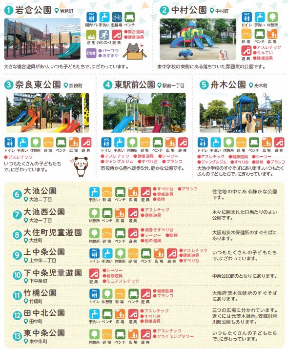 中央ブロックの公園