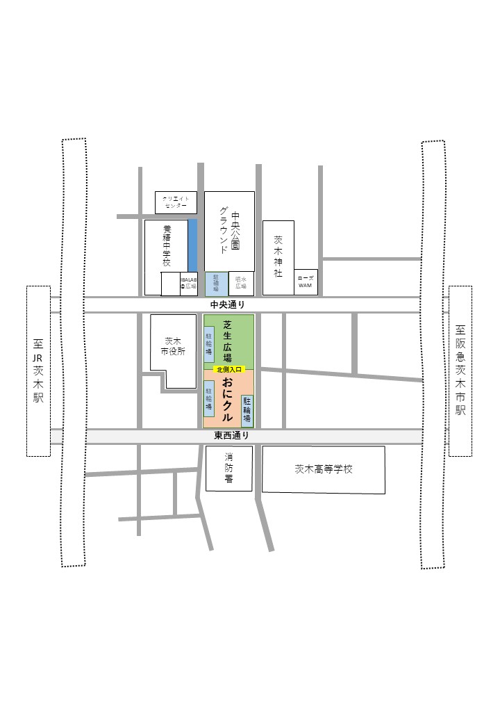 おにクル周辺地図