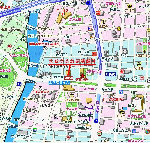 大阪中央急病診療所の地図