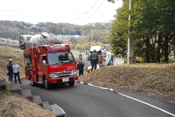 ホース延長の様子