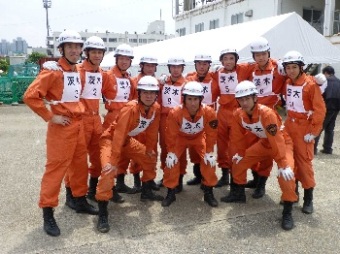 茨木市消防の出場選手の写真